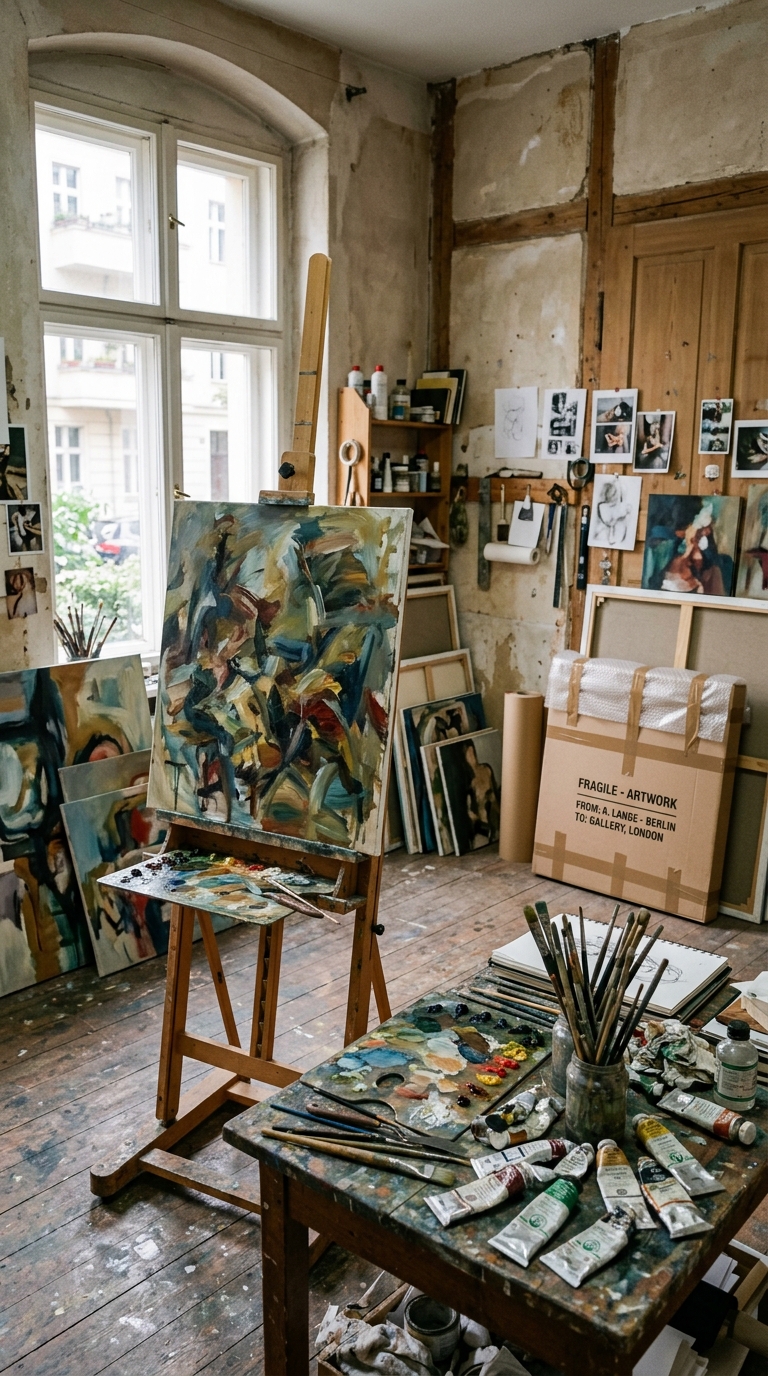 The artist's studio in Berlin