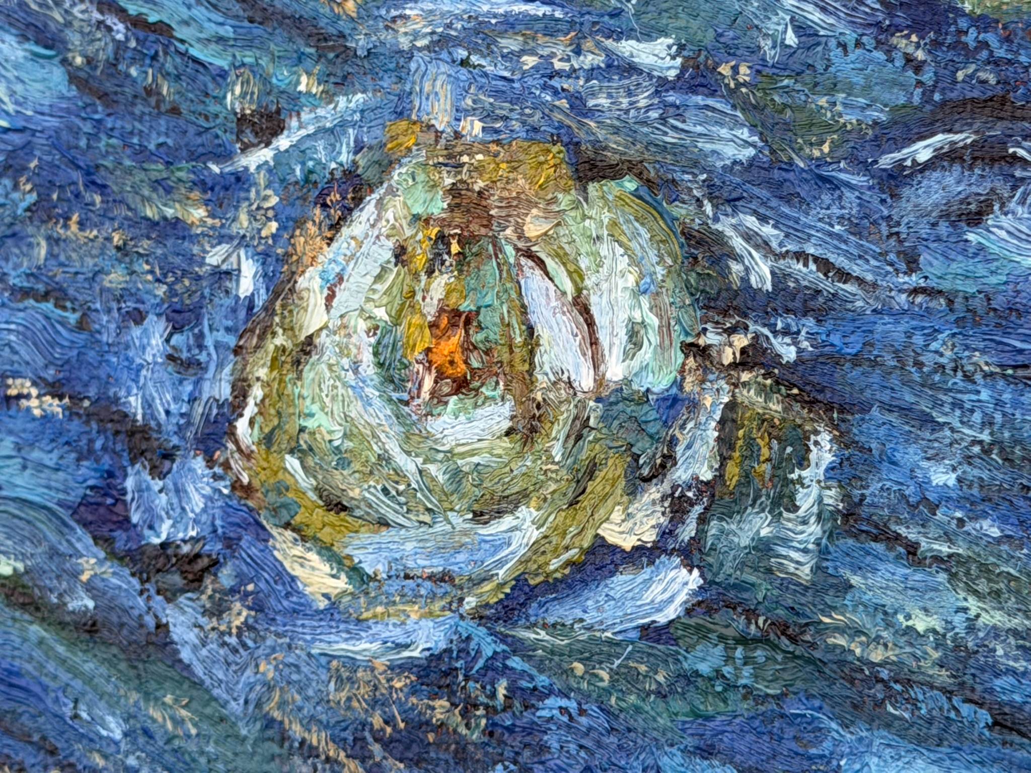 The Starry Night reproduction — Detail