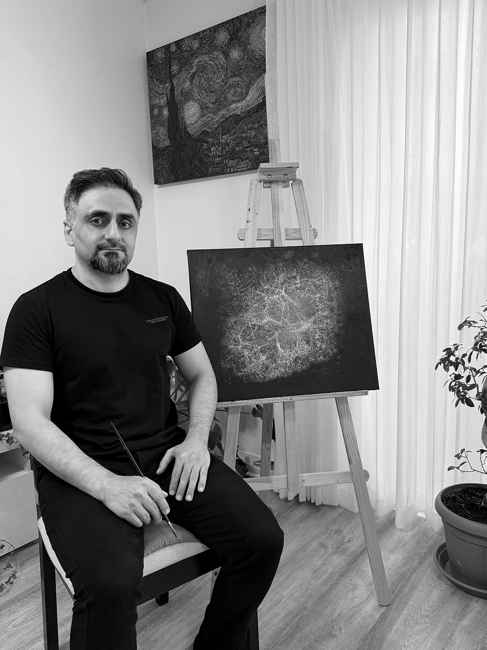 Hamidreza Soltani in his Berlin studio